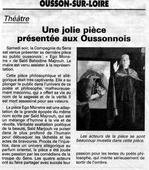 ego monstre cooooupure presse2 OUSSON SUR LOIRE
