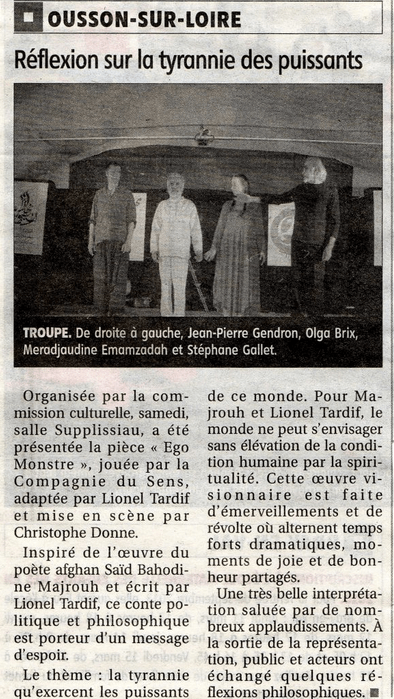 ego monstre coupure presse3 OUSSON SUR LOIRE